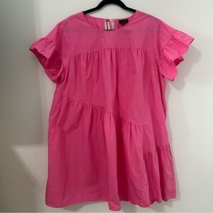 Who What Wear Pink Ruffled Blouse